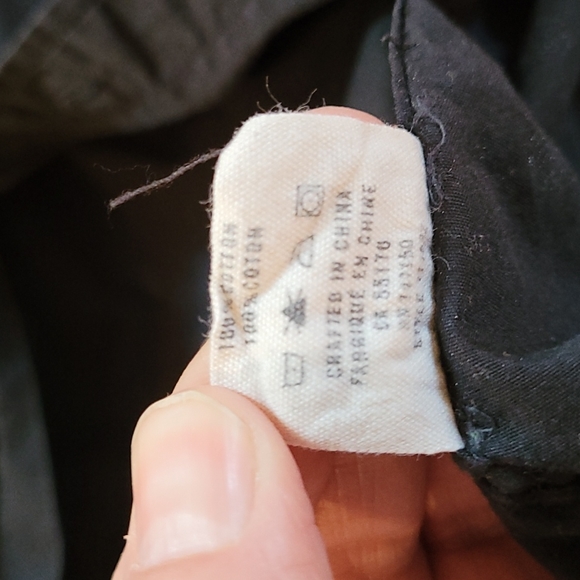 Frank & Oak button up dart themed  mens button down black long sleeve medium - Picture 4 of 6